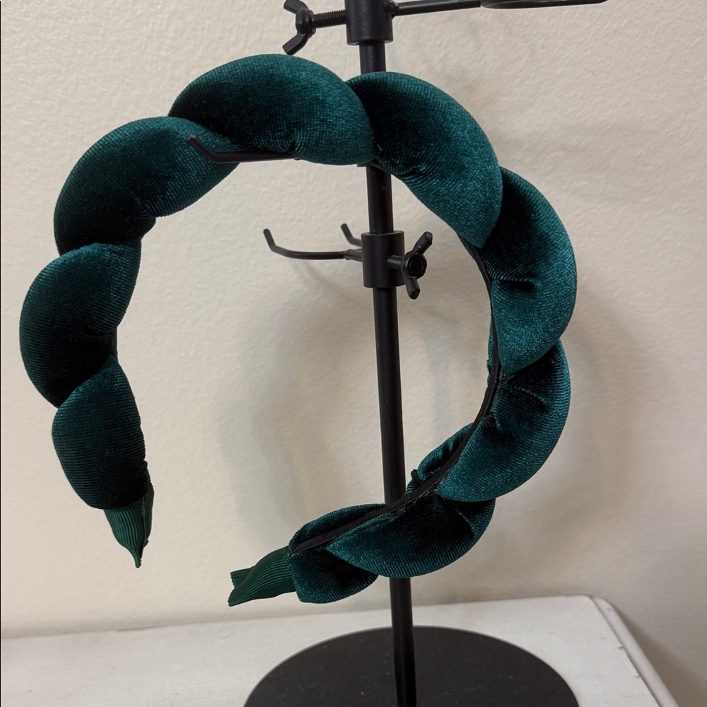 Emerald Green Braided Headband